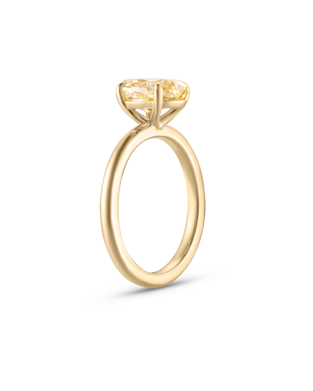 Grace 2.52ct Yellow Oval Diamond Engagement Ring classajewellers