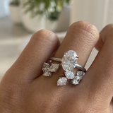 Camille Oval Diamond Wrap - White Gold