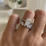 Odette Oval Diamond Band - White Gold