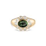 Ophelia Pinky Ring - Green Tourmaline