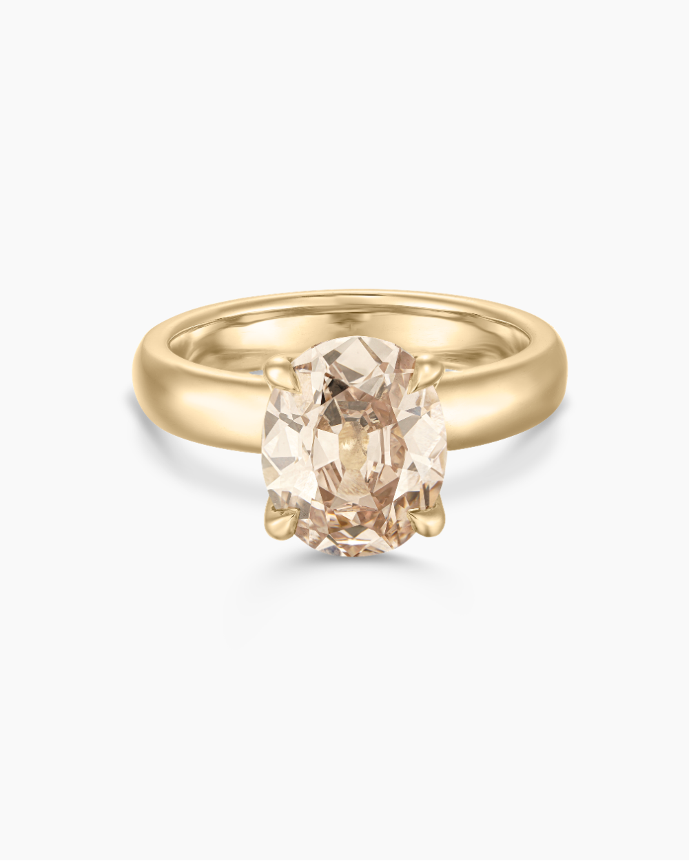 Harlow Antique Oval Brown Diamond Engagement Ring classajewellers