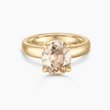 Harlow Antique Oval Brown Diamond Engagement Ring classajewellers