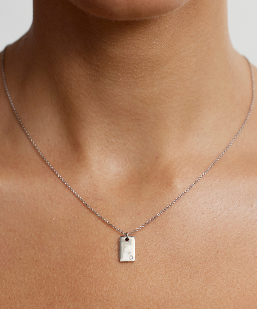 Ingot Necklace Rose Gold
