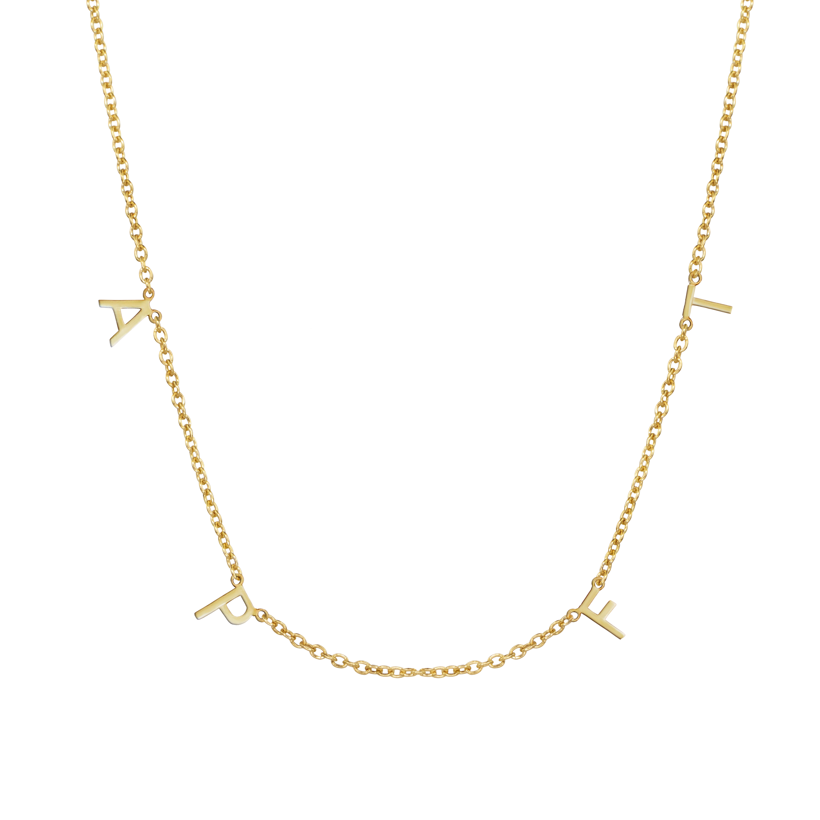 Class A Initial Necklace - GOLD4letters