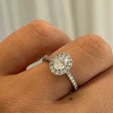 Isabelle Oval Diamond with Diamond Halo Ring