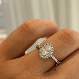 Isabelle Oval Diamond with Diamond Halo Ring