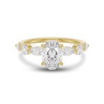 Kaylee 1.54ct Oval Diamond Fancy Band Engagement Ring