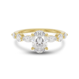 Kaylee 1.54ct Oval Diamond Fancy Band Engagement Ring