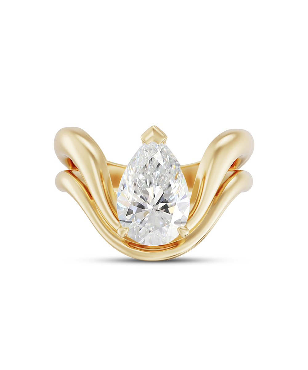 Leda 2.39ct Pear Diamond Engagement Ring