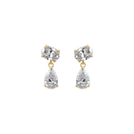 Luna Oval and Pear Diamond Drop Earrings