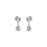 Luna Oval and Pear Diamond Drop Earrings