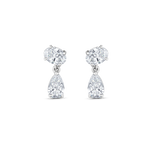 Luna white gold lab grown diamond drop earrings back view