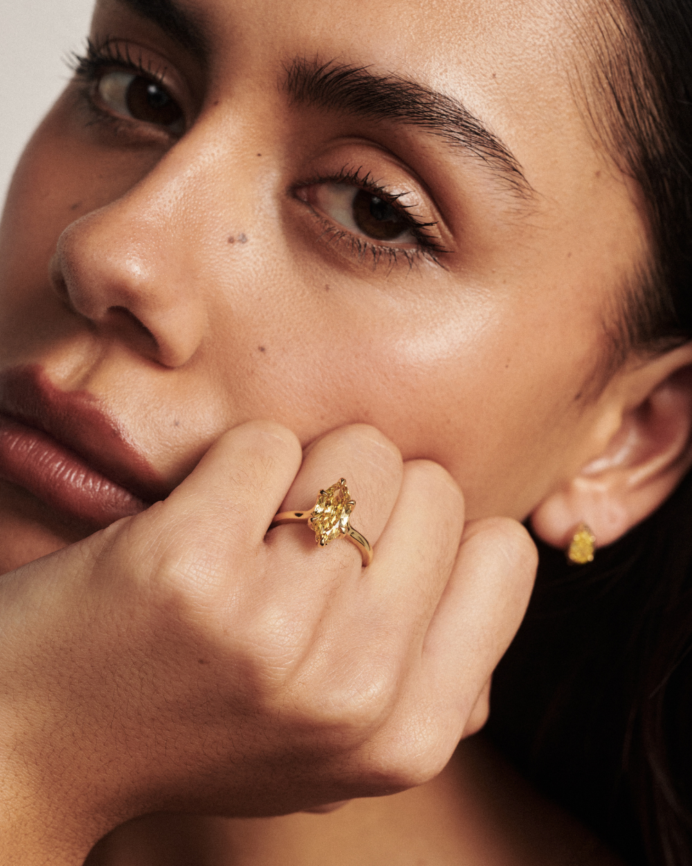 Mabel Marquise Yellow Diamond Engagement Ring classajewellers
