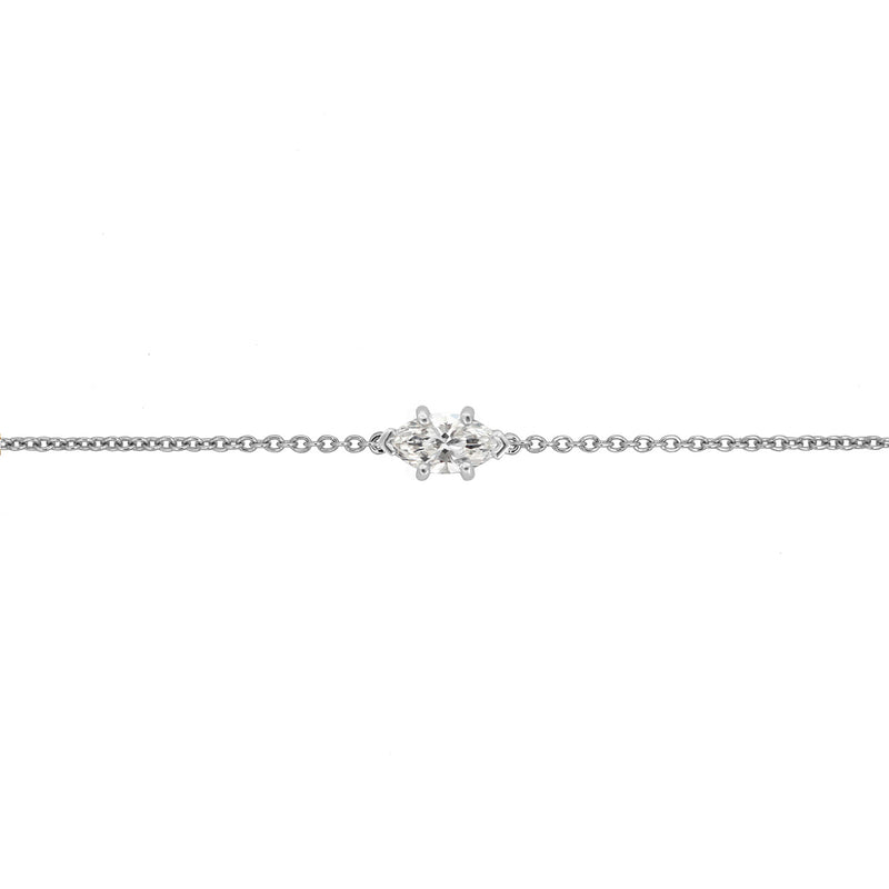 Linked for Life Marquise Solitaire Diamond Bracelet