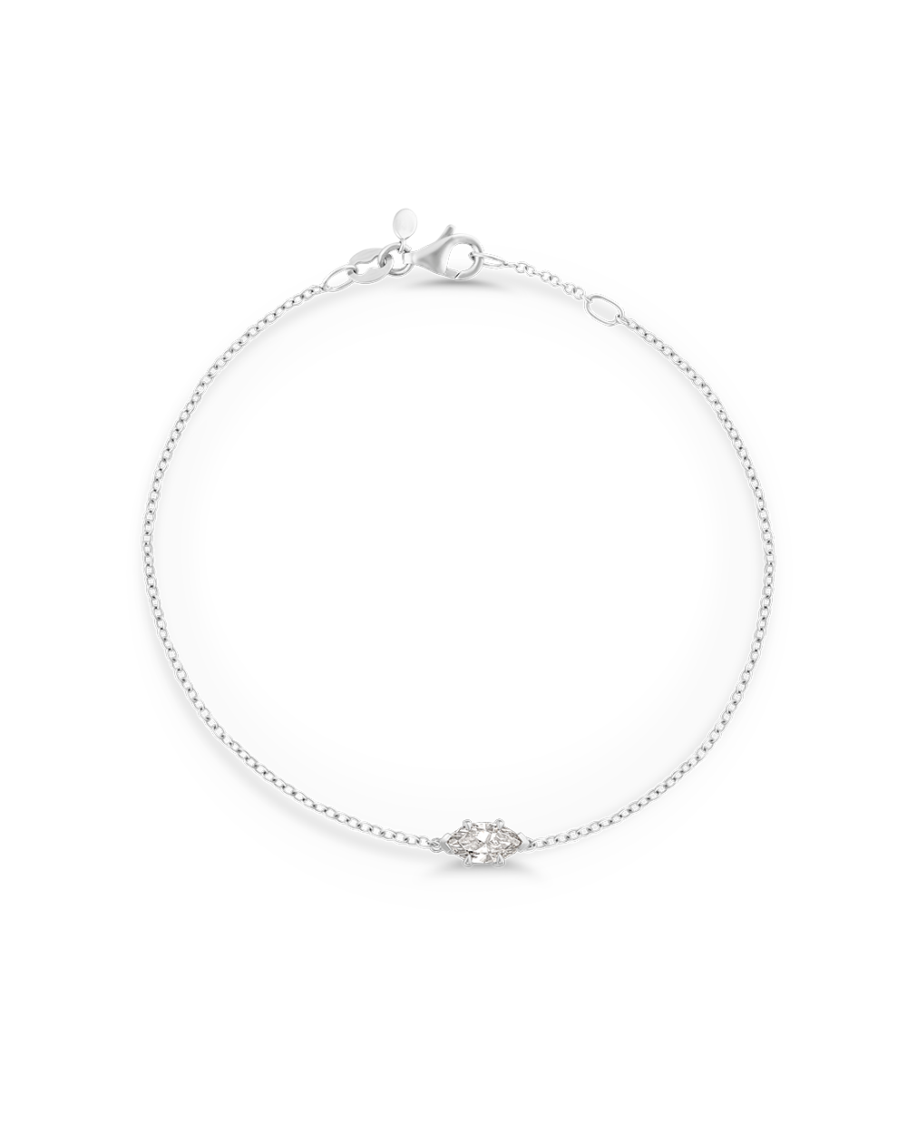 Marquise Solitaire Diamond Bracelet classajewellers