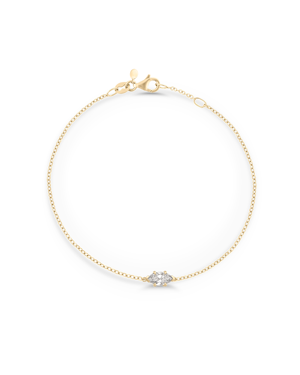 Marquise Solitaire Diamond Bracelet classajewellers