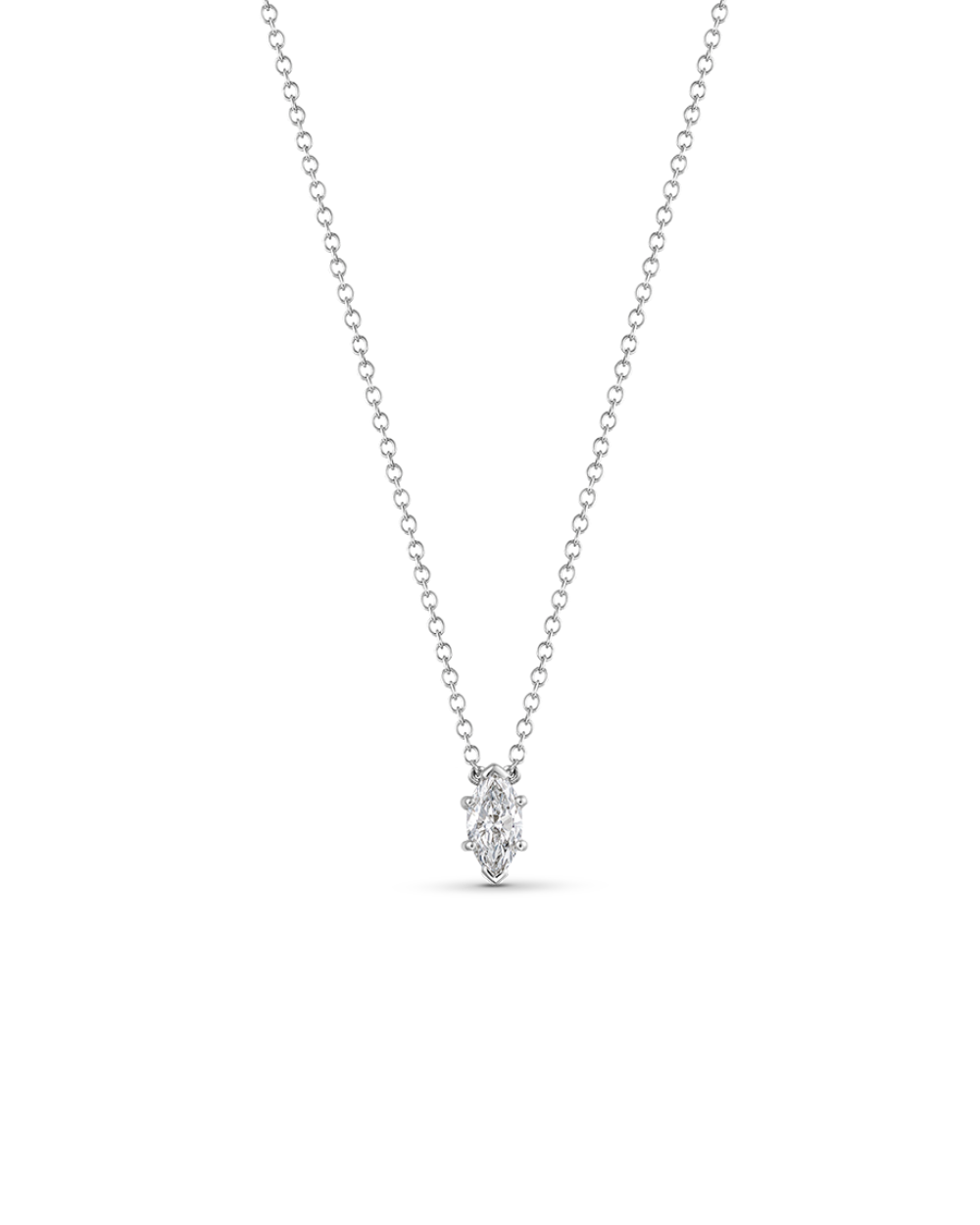 Marquise Solitaire Diamond Necklace classajewellers