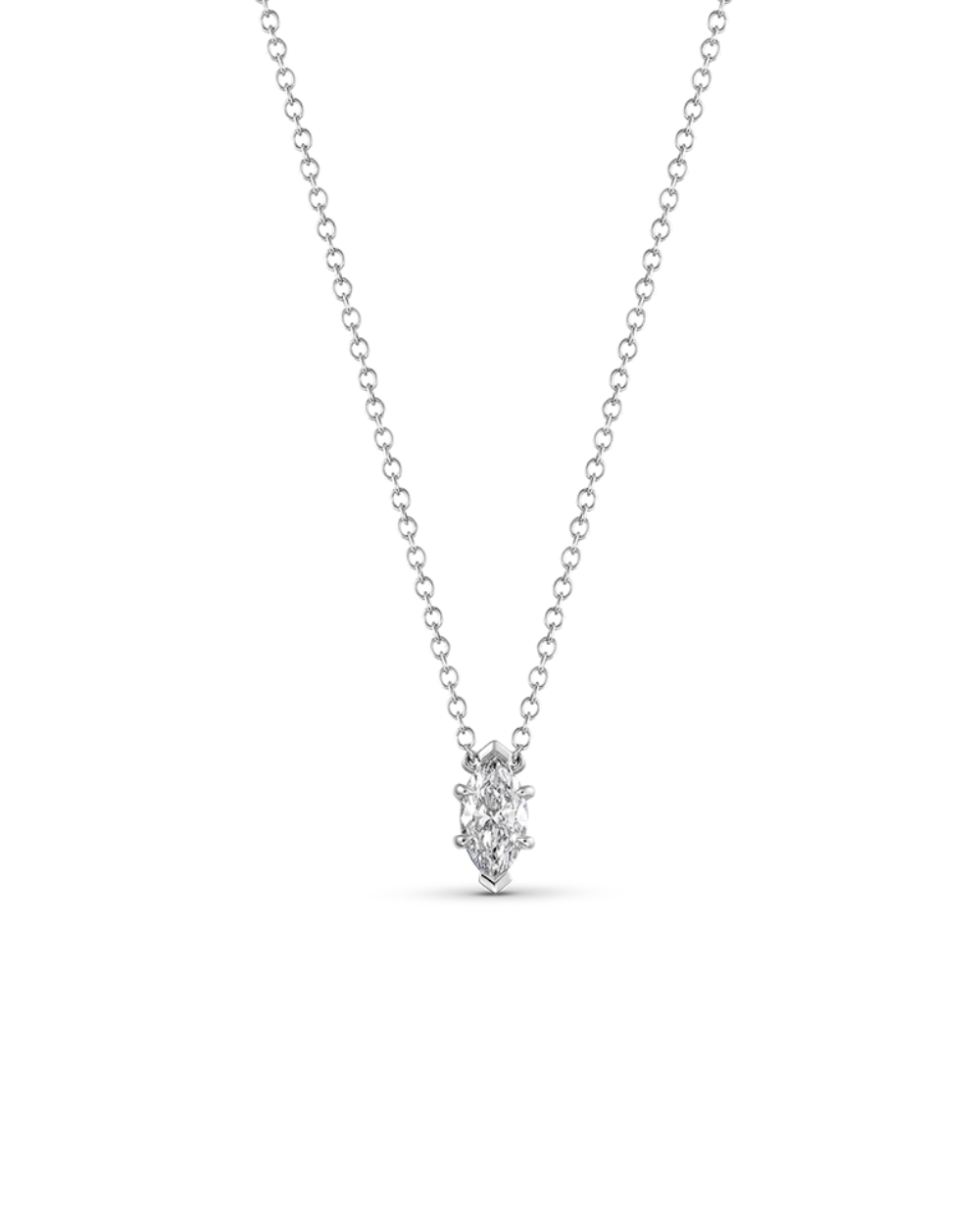 Marquise Solitaire Diamond Necklace classajewellers