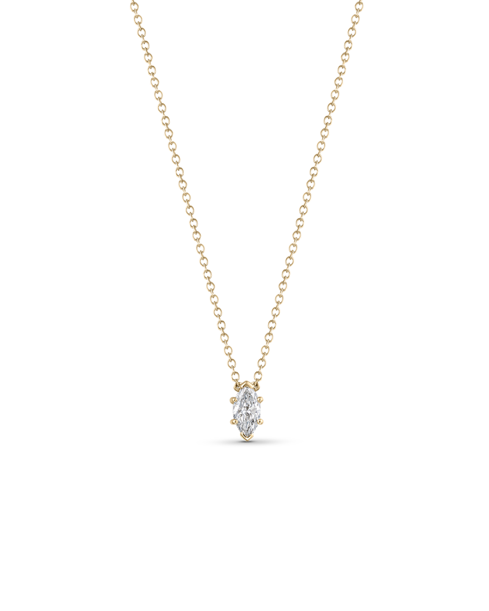 Marquise Solitaire Diamond Necklace classajewellers