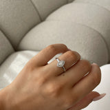 Marquise and Diamond Halo Ring