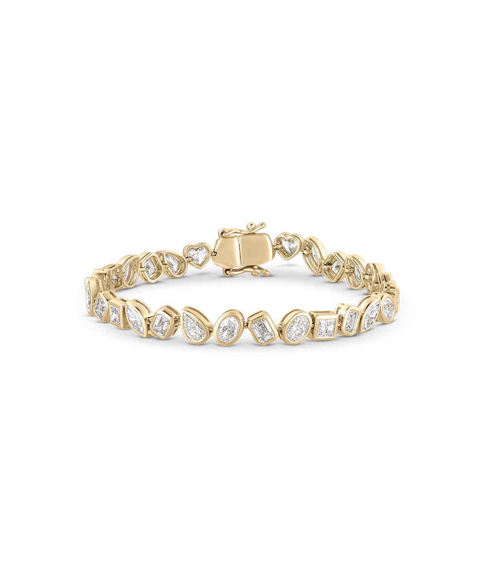 Multicut Bezel Tennis Bracelet
