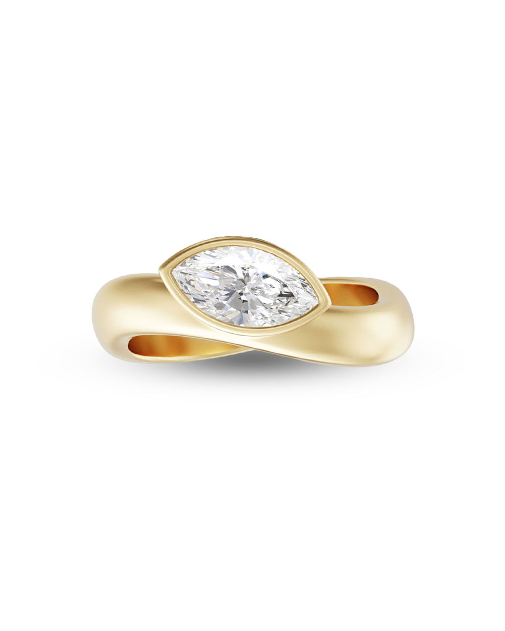 Muse 0.9ct East West Marquise Diamond Ring