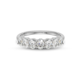 Natalie Oval Claw Set Diamond Band