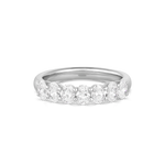 Natalie seven-stone oval diamond band in 18ct white gold