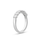 Shared claw setting detail on Natalie 18ct white gold diamond band