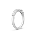 Shared claw setting detail on Natalie 18ct white gold diamond band