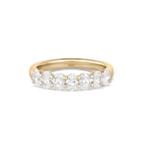 Front view of Natalie 18ct yellow gold oval diamond ring with seven stones