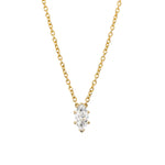 Marquise Solitaire Diamond Necklace