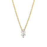 Marquise Solitaire Diamond Necklace - 0.30ct