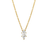 Marquise Solitaire Diamond Necklace - 0.50ct