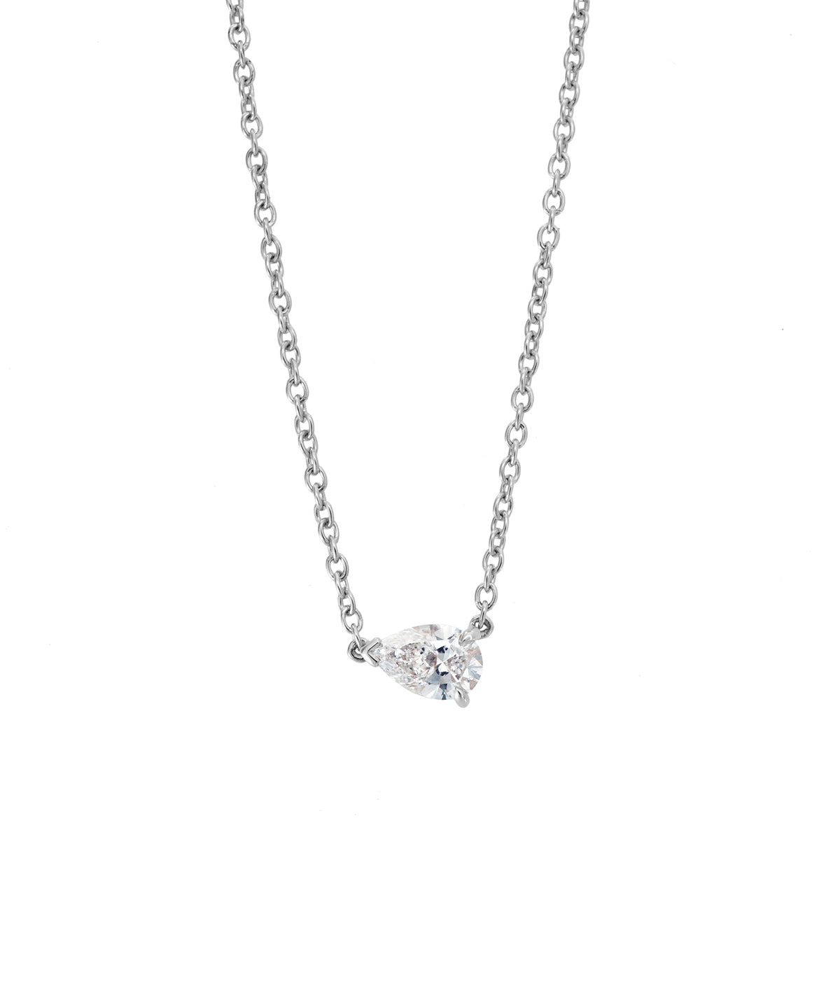 Pear Solitaire Diamond Necklace