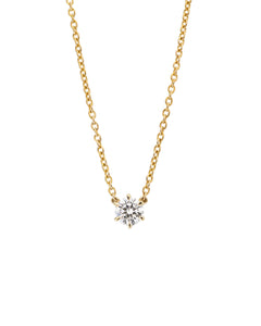 Round Solitaire Diamond Necklace