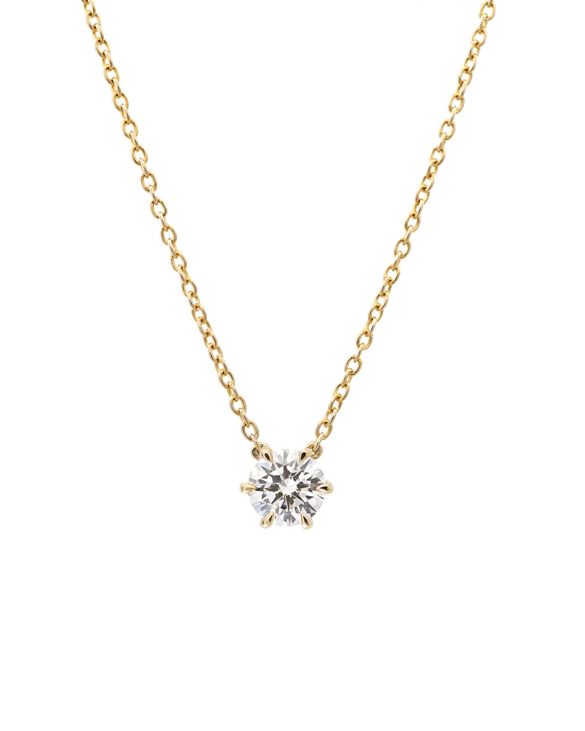 Round Solitaire Diamond Necklace - 0.50ct