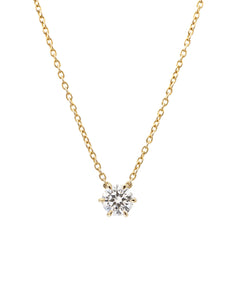 Round Solitaire Diamond Necklace - 0.50ct