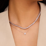 Round Solitaire Diamond Necklace - 0.50ct