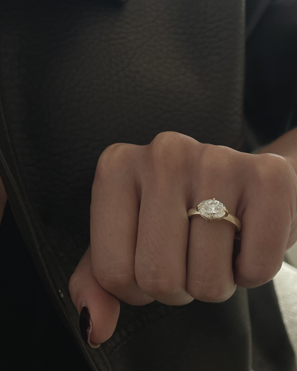 Noelle 2ct East West Oval Diamond Engagement Ring classajewellers