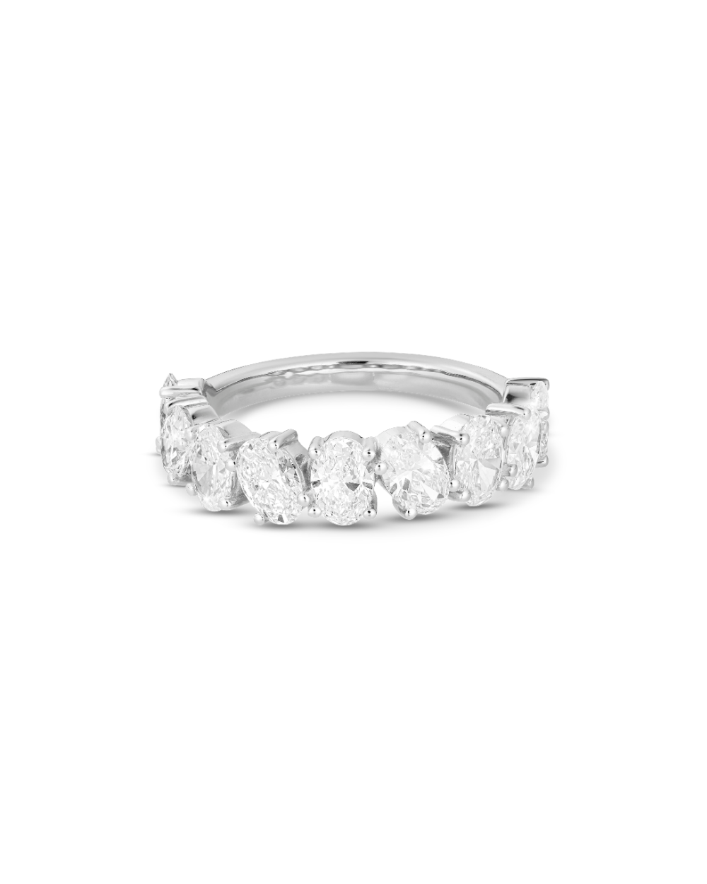 Odette Oval Diamond Band - White Gold classajewellers