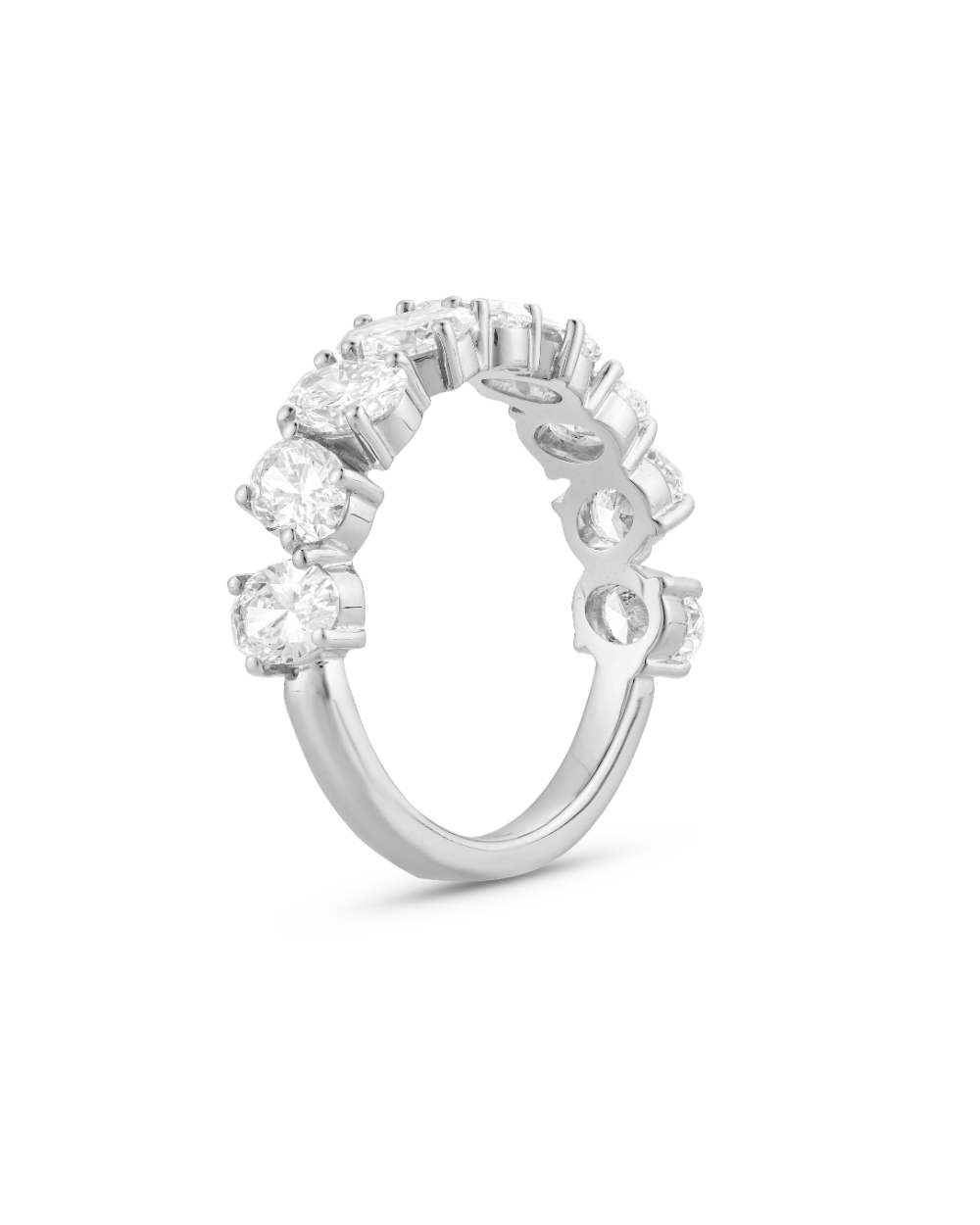 Odette Oval Diamond Band - White Gold classajewellers