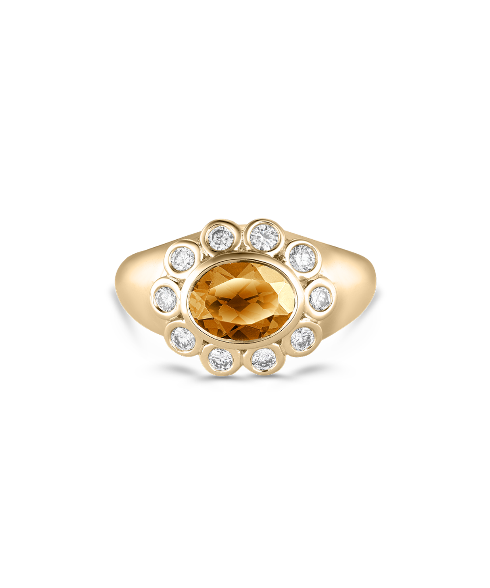 Ophelia Pinky Ring - Citrine classajewellers