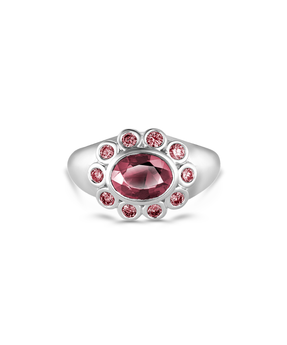 Ophelia Pinky Ring - Pink Tourmaline classajewellers