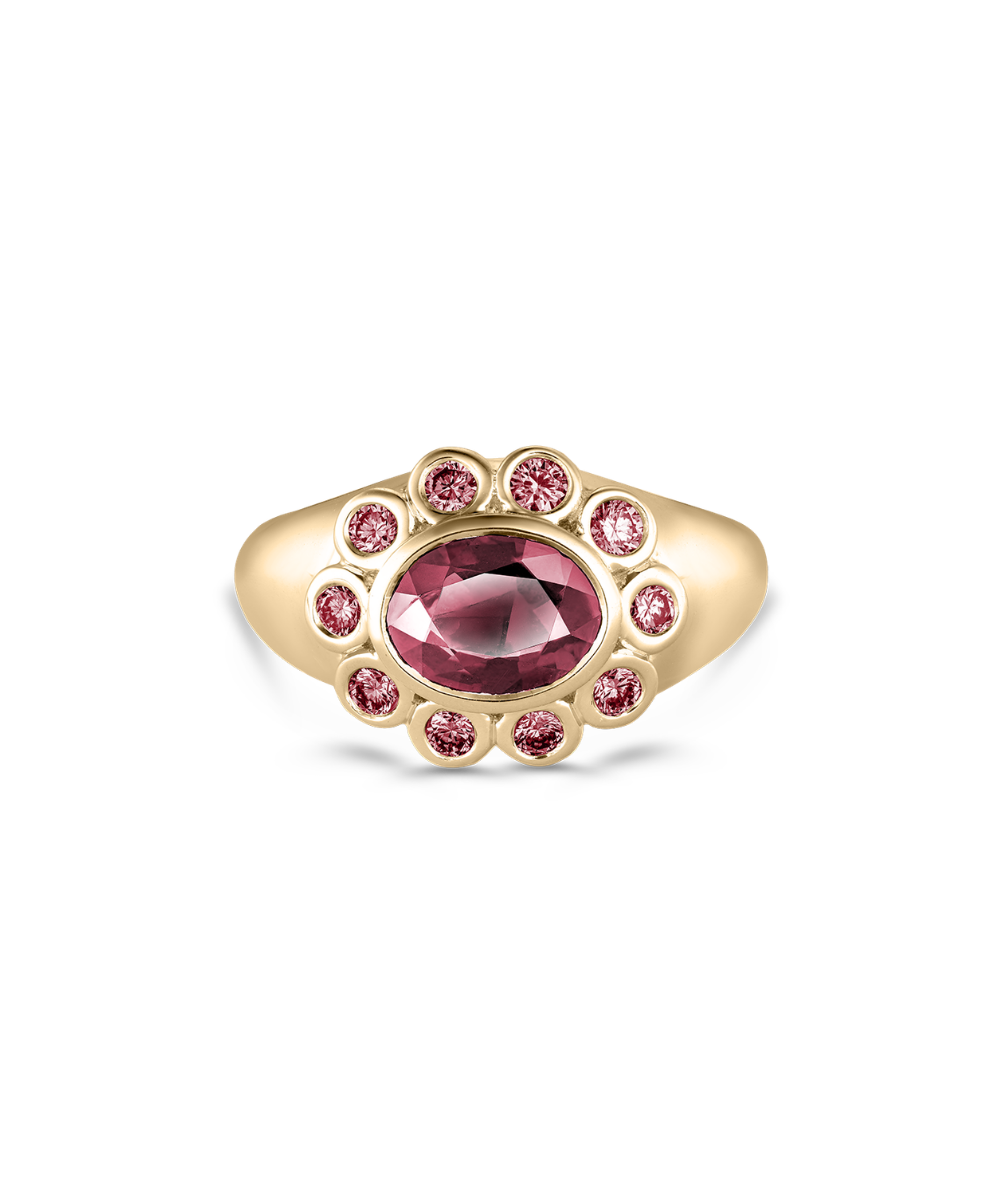 Ophelia Pinky Ring - Pink Tourmaline classajewellers