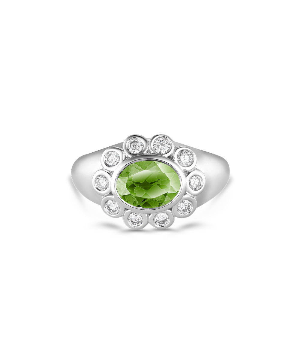 Ophelia Pinky Ring - Peridot