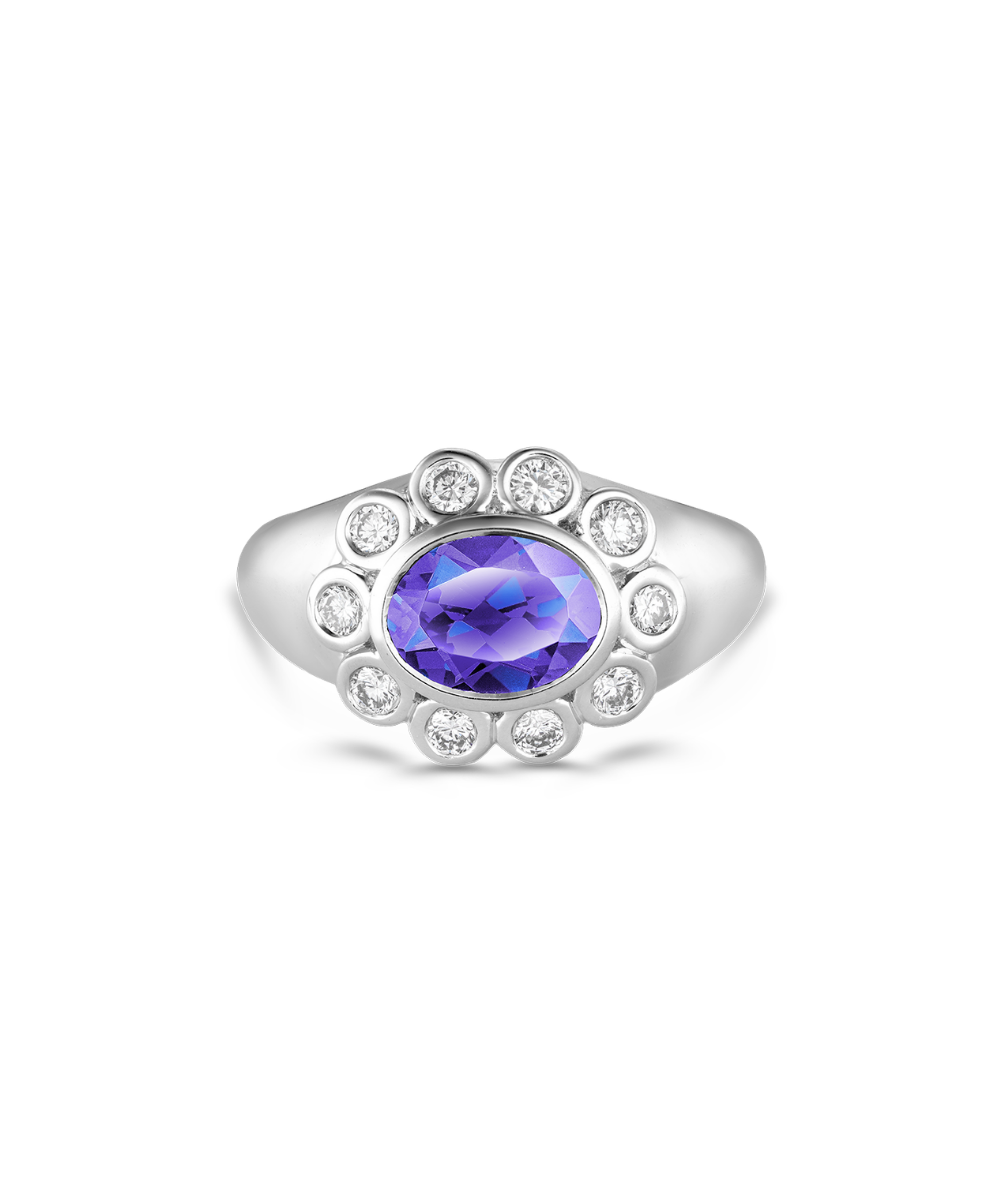Ophelia Pinky Ring - Lab Grown Alexandrite