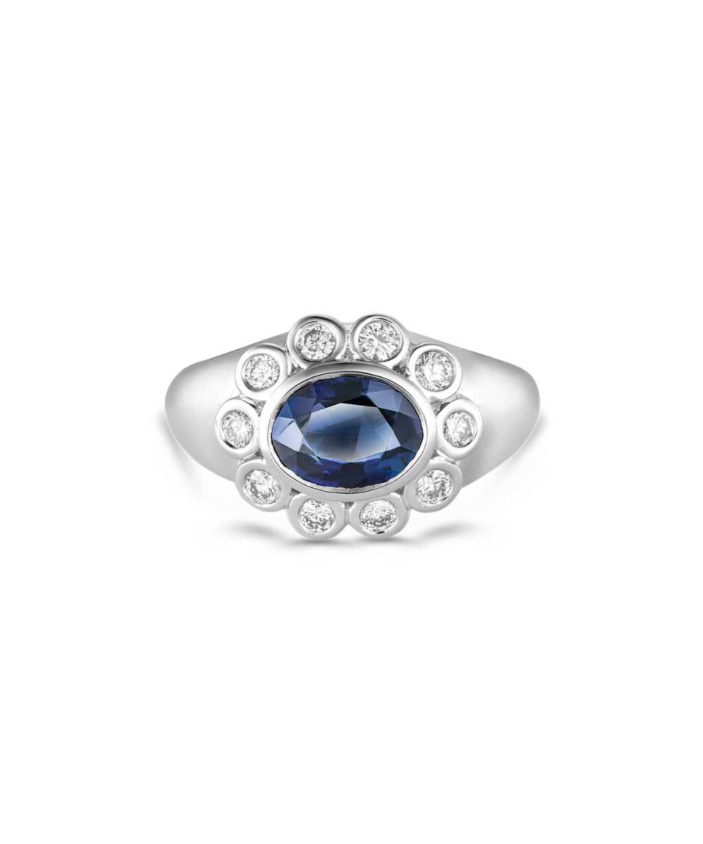Ophelia Pinky Ring - Sapphire classajewellers
