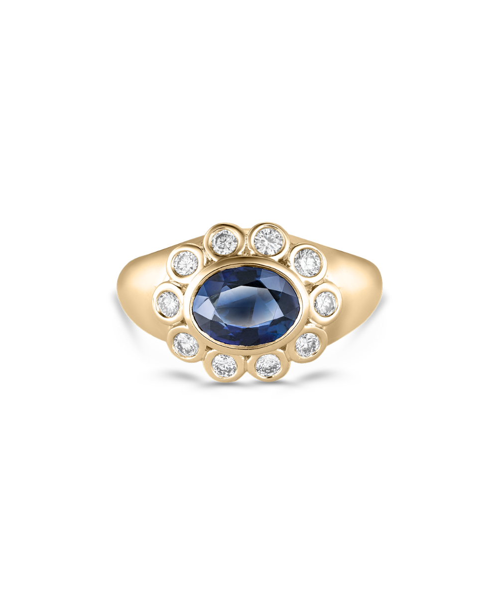 Ophelia Pinky Ring - Sapphire classajewellers