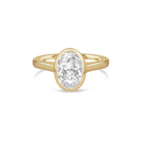 Aria 2.15ct Oval Diamond Bezel Engagement Ring